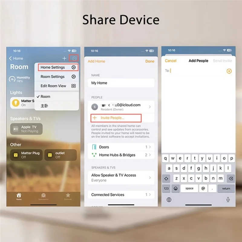 AA87 Matter WIFI Smart Switch US Touch Switch 4 Gang Smart Home Life Wall Switch Support Alexa Google Voice Smart APP