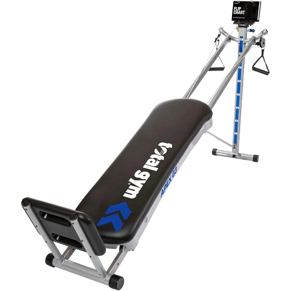 Slim-Frame Incline Bodyweight Training Home Exercise Machine with 8 Resistance Levels, Squat Stand, and Basic Accessory Set