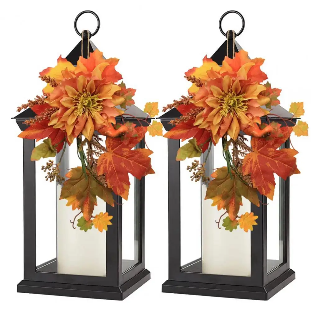 Exquisite Artificial Floral Decor Artificial Maple Leaf Decoration Autumn Harvest Hanging Ornament Rustic Faux for Thanksgiving