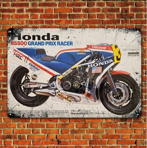 Ns500 Vintage Racing Motorcycle Metallposter Blechschild