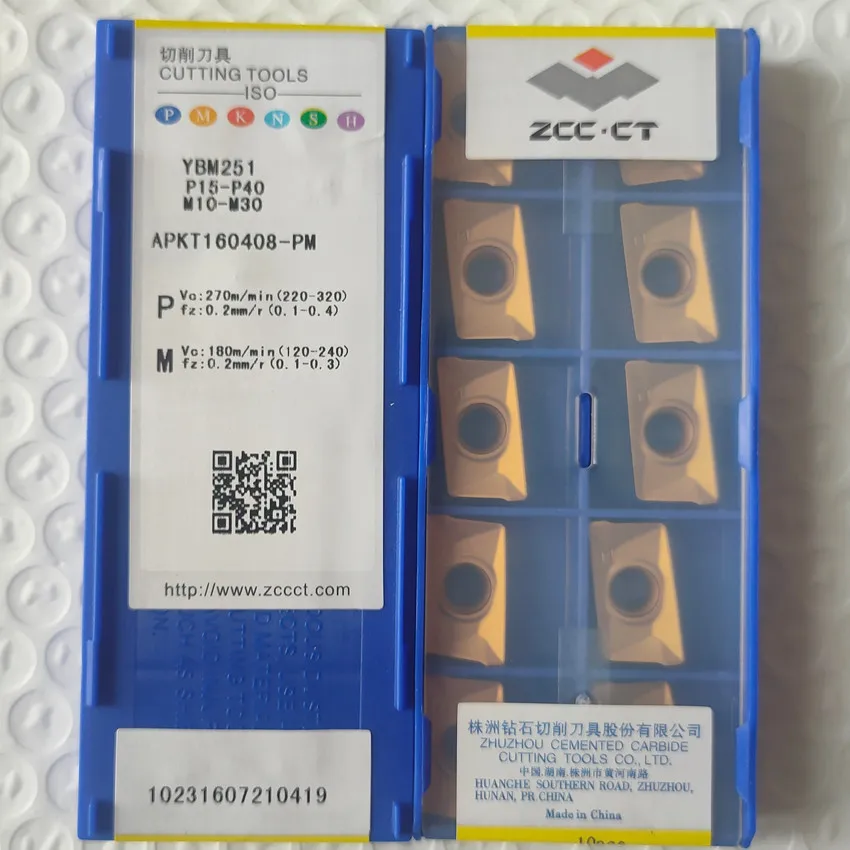 ZCC.CT APKT160408-PM YBG212/APKT160408-PM YBM251/APKT160420-APM YBC401 APKT160408 APKT160420 CNC carbide inserts 10pcs/box