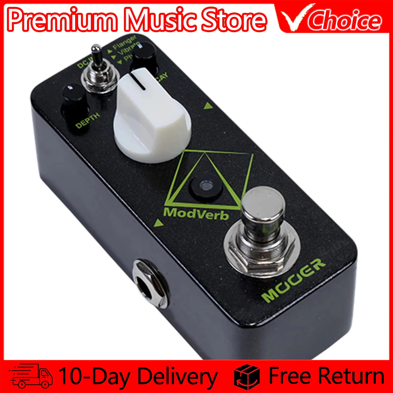 MOOER Guitar Pedal Modverb Reverb Effects Flanger Vibrato Phaser Modulation Electric Bass Pedal Guitar Parts Accessories
