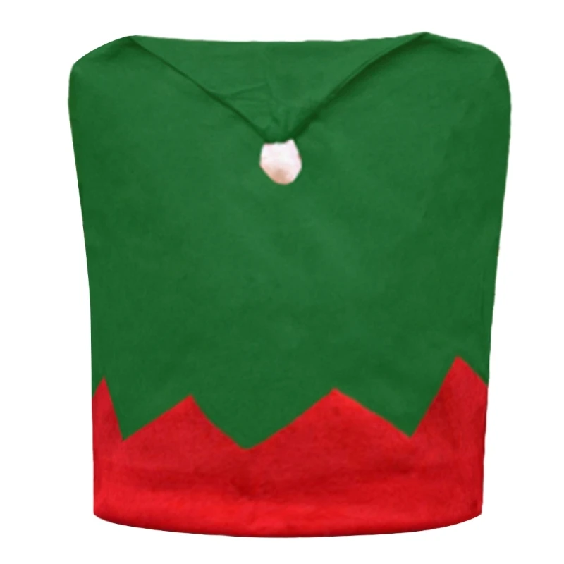 

Green Santa Hat Christmas Chair Back Cover Christmas Decoration for Home 2024