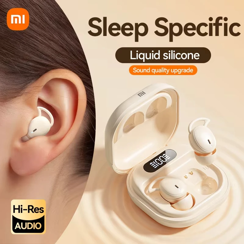 Xiaomi-Écouteurs de sommeil sans fil invisibles M72 TWS, Bluetooth, Écouteurs à réduction de bruit, Casque confortable avec écran d'affichage numérique, Allemands inconnus