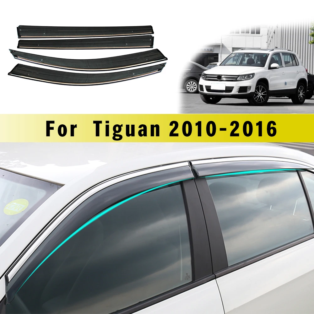 Window Weather Shield Deflector Guard For Volkswagen Tiguan MK1 2010 2011 2012 2013 2014 2015 2016 Car Styling Auto Accessories