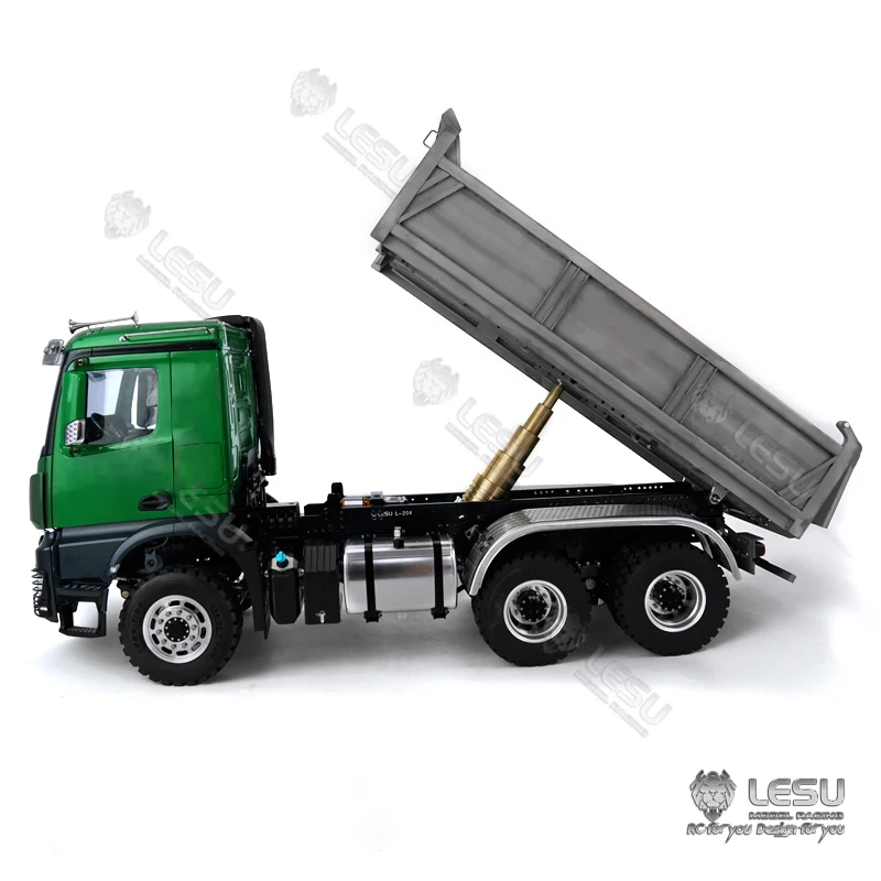 LESU 1/14 6X6 3Axles RC Hydraulic Dumper Truck Kit Painted Cabin Remote Control Car Model Boys Toys Gifts Thzh1216-Smt3