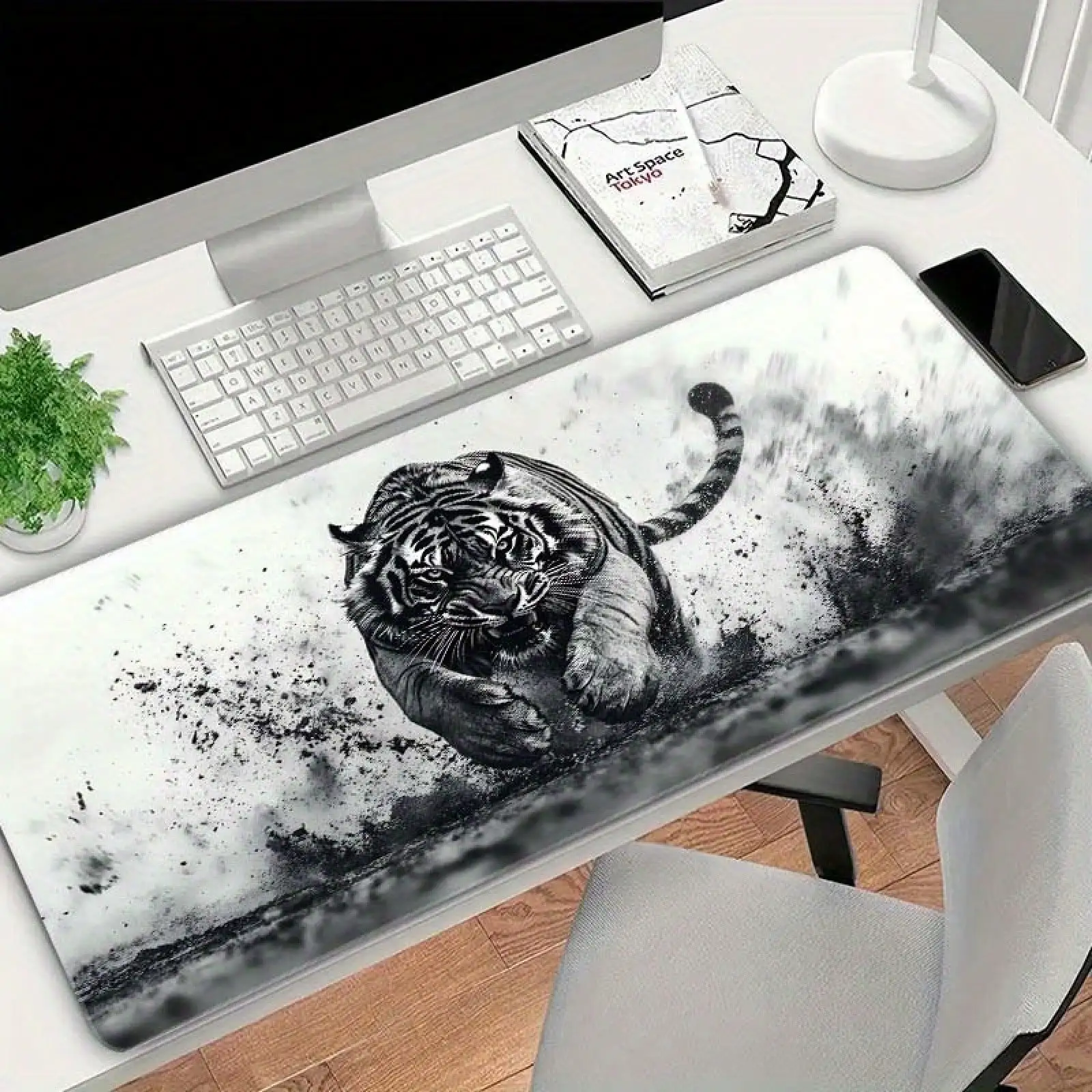 

Extra Large Gaming Mouse Pad With Tiger Design - Non-Slip, Durable Stitched Edges, High-Density Rubber Base For Smooth Mouse Movement - Ideal For Home & Office Use, Mouse Pads For Desk