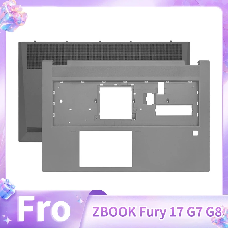 98%New For ZBOOK Fury 17 G7 G8 Laptop LCD Back Cover Palm rest Upper Top Case Bracket Lower Bottom Door Cover Gray
