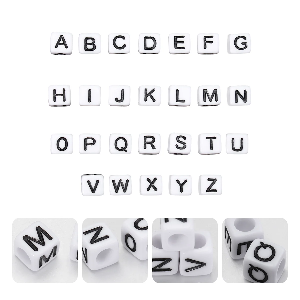 100 個アルファベット文字ビーズアクリルスクエア DIY ジュエリー作成アクセサリー子供工芸英語文字言葉ペンダントビーズ