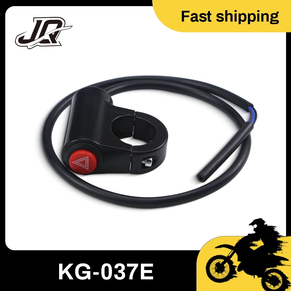 

Universal Moto Double Flash Warning Light Switch With Cable Electric Vehicle Hazard Emergency Lamp Signal Flasher Control Button