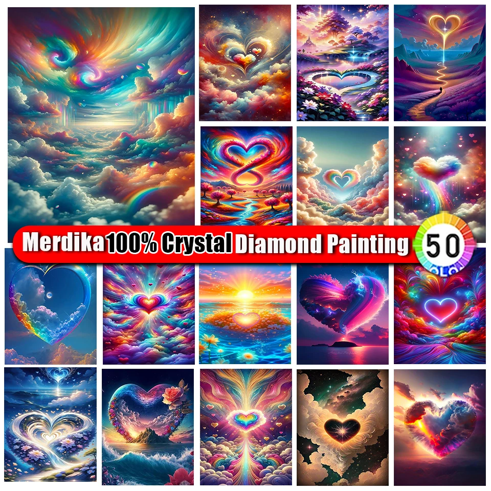 

Picture Size 100% Crystal 5D DIY Diamond Painting Colorful Sky Full Diamond Mosaic Scenery Embroidery Kit Rhinestone Home Art