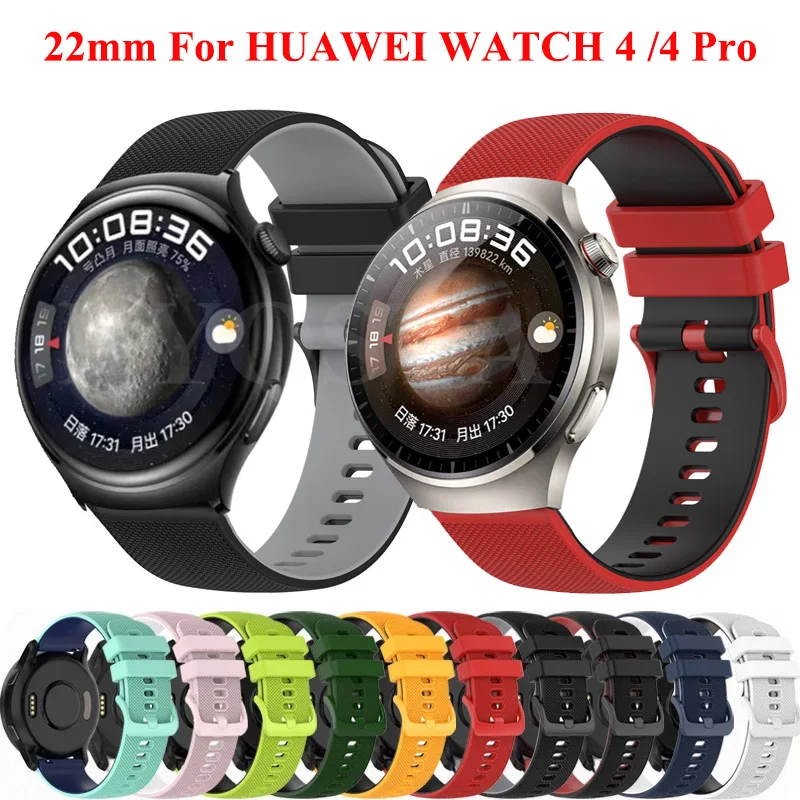 22mm Silikon armband für Huawei Uhr 4/Pro/Knospen/GT 3 2 GT2 46mm GT3 Pro 46mm Armband Ersatz Smartwatch Armband Armband