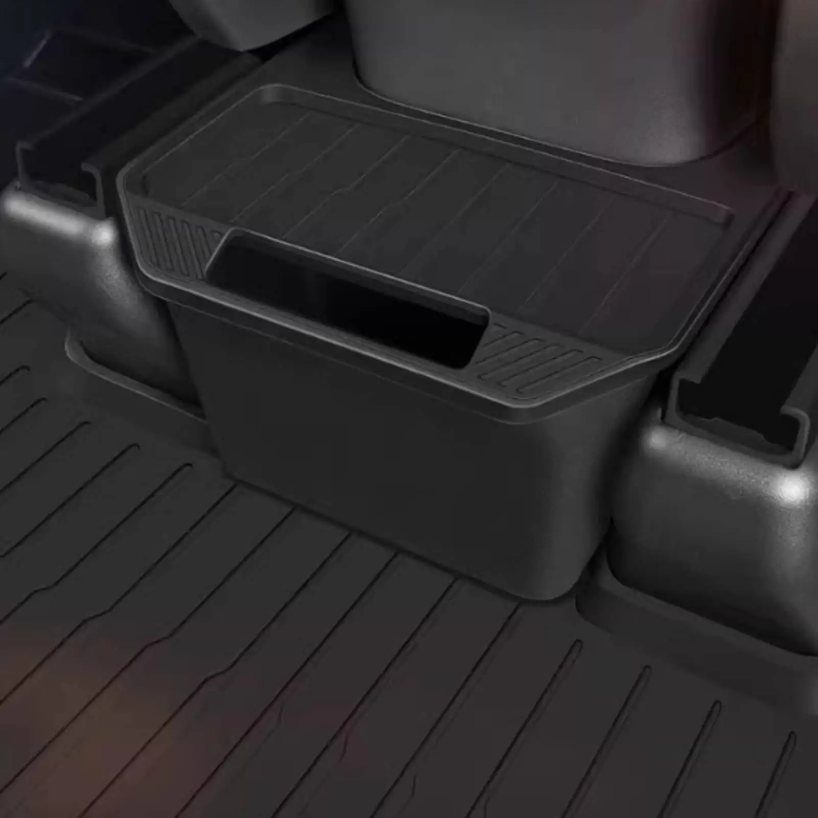 Automobile Cargo Organizer TPE Rear Box for EV Trunk Waterproof Car Storage Container Dual Level
