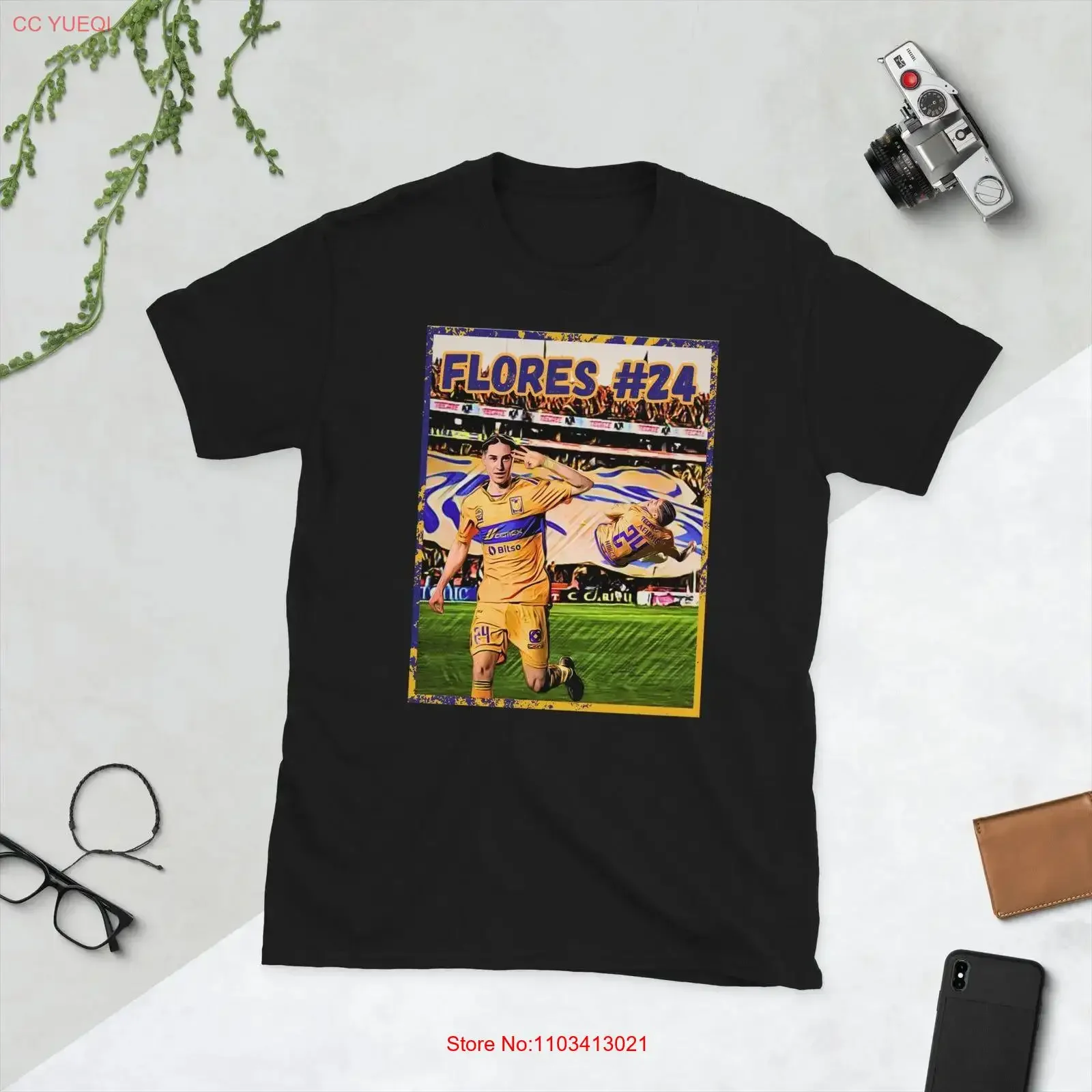 Camiseta Marcelo Flores Tigres UANL Liga MX, Estilo Vintage, Lavada, Informal, para Uso Diario, Diseño Gráfico, Ligeramente Unisex