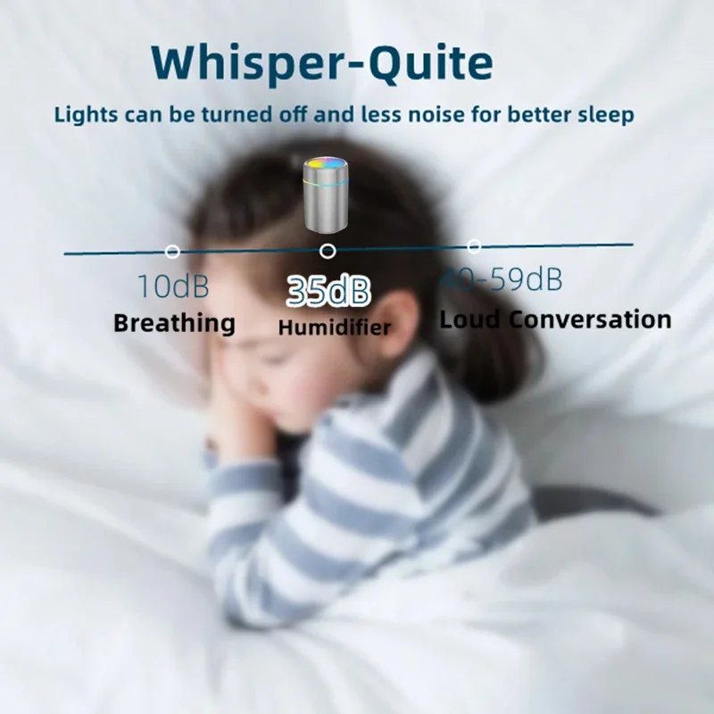 300ml Air Humidifier Aroma Essential Oil Diffuser With Night Light Cool Mist For Bedroom Home Car Plants Purifier Humificador