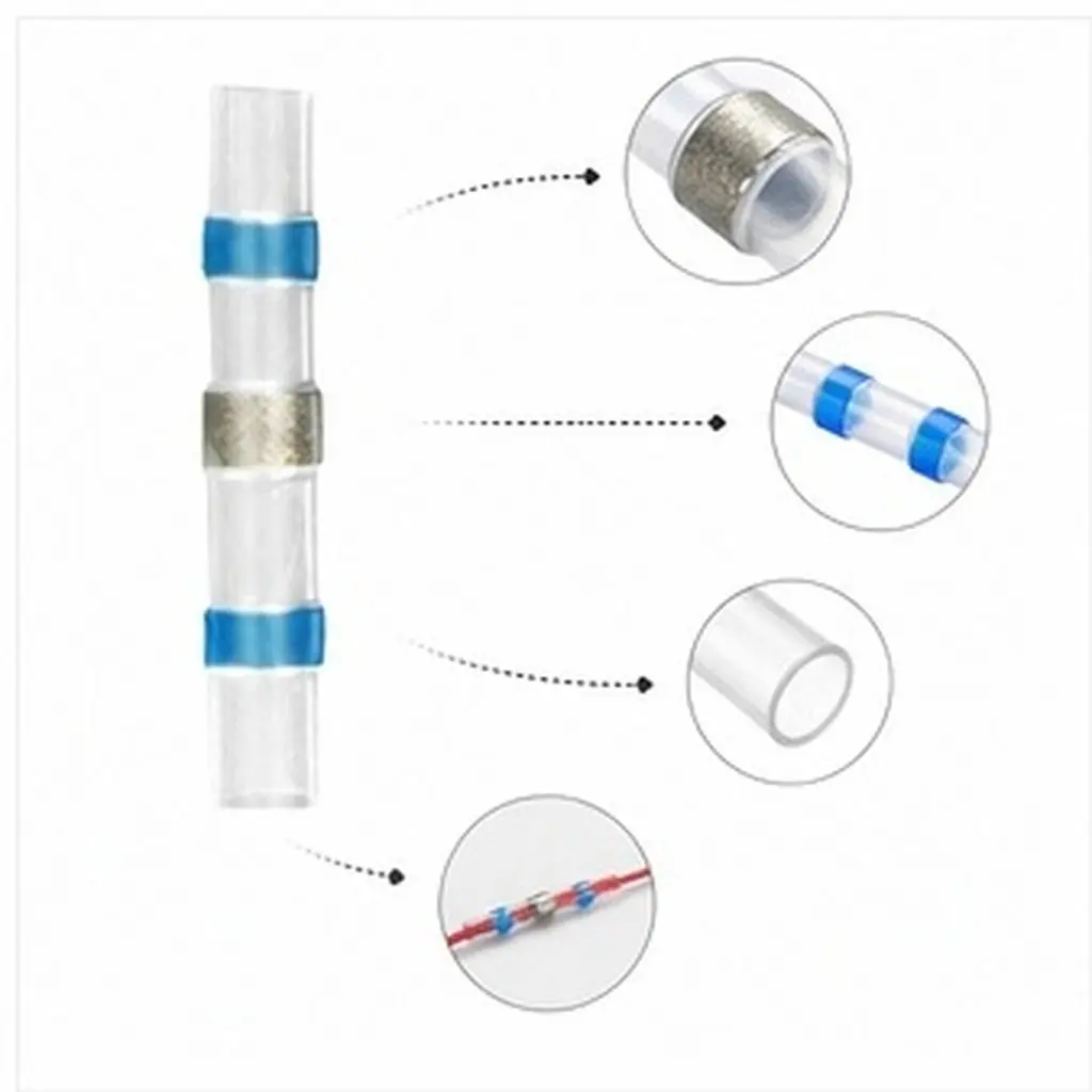 150Pcs Heat Shrink Butt Connectors Solder Seal Wire Connectors Waterproof Insulated Electrical Terminals for Car Boat Wiring