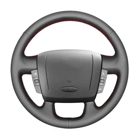 Прошитый вручную черный искусственный кожаный чехол для Fiat Ducato Peugeot Boxer Citroen Jumper Relay Ram ProMaster