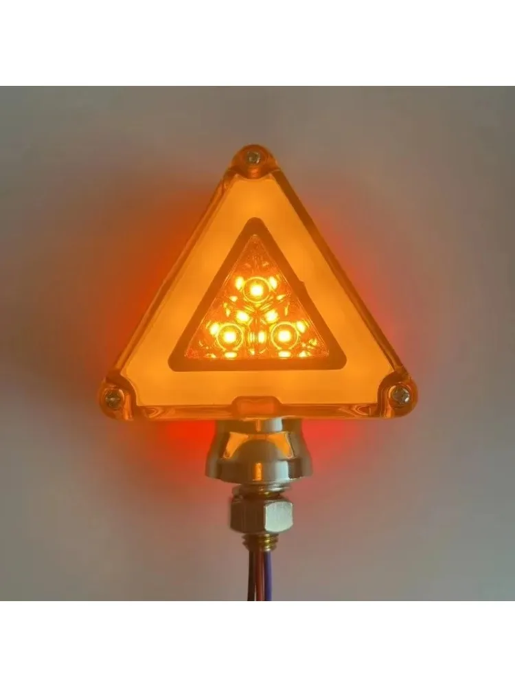Lampu Sein LED Merah Amber 3 inci Tria Fine untuk Lampu Penanda Samping Lampu Rem Belakang Lampu Peringatan Truk Trailer Karavan