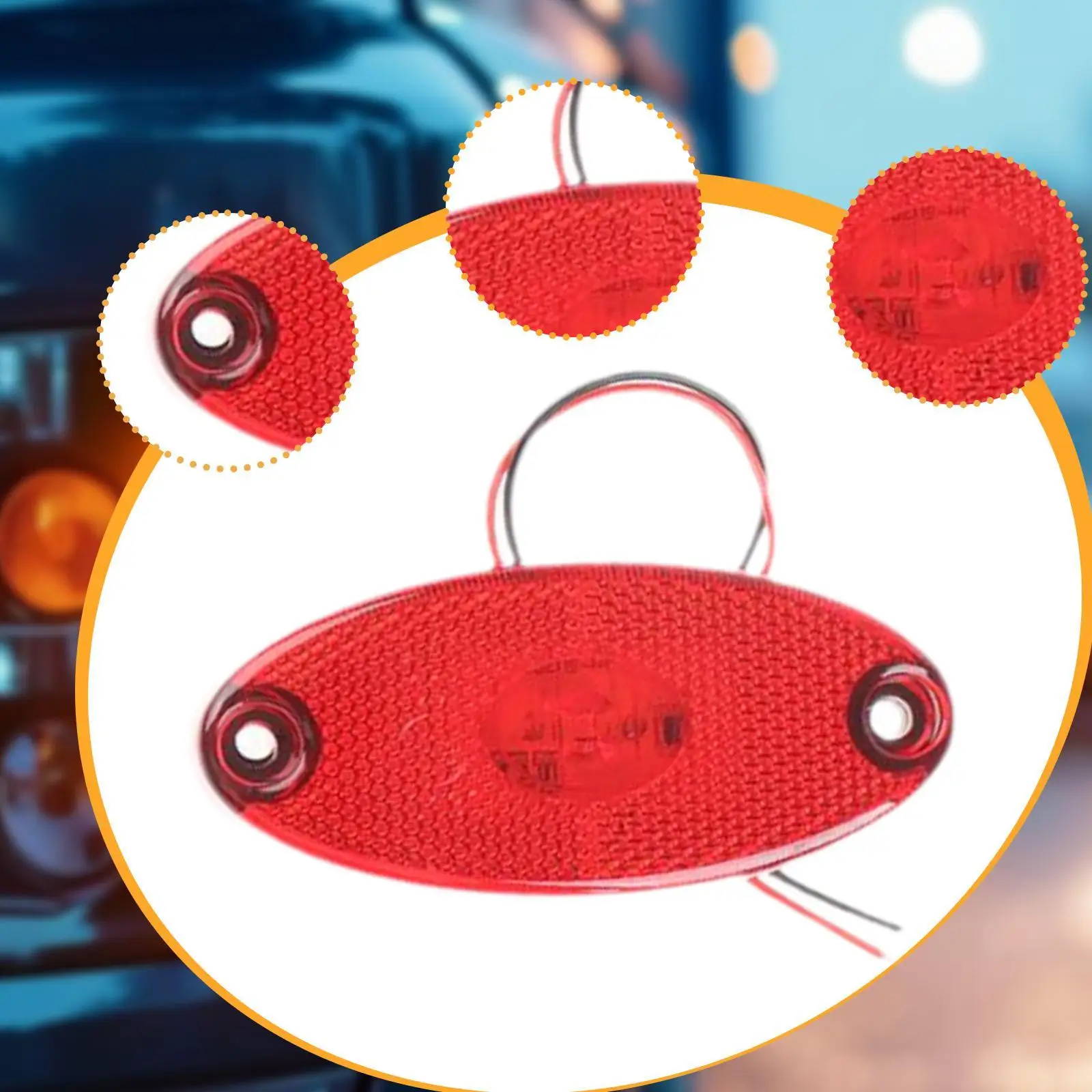 مجموعة مصابيح العلامات الجانبية LED القوية، مؤشر إشارة الانعطاف للمركبة لشاحنة المقطورة RV