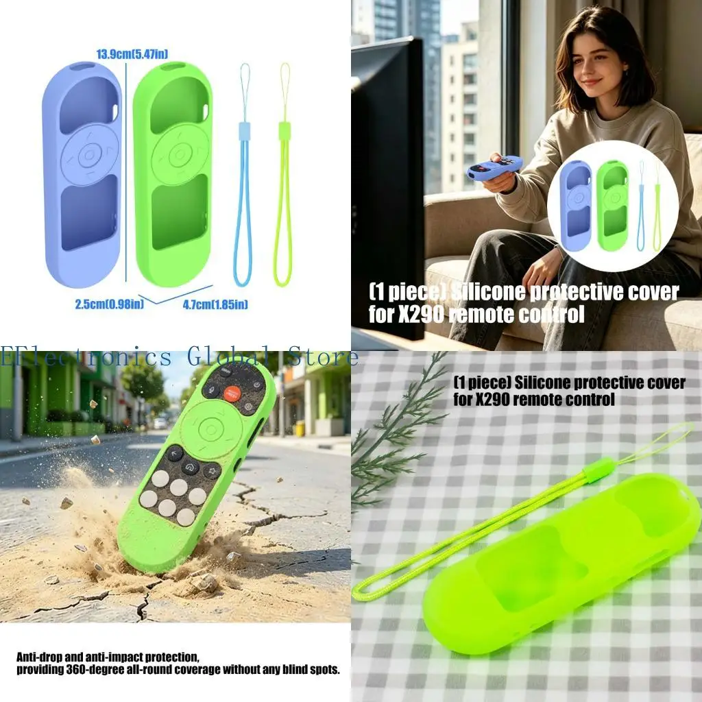 462B TV Remote Sleeve for XRT290, Silicone Cover with Open Button Layout Scratch Resistant for Daily Home Handling Use