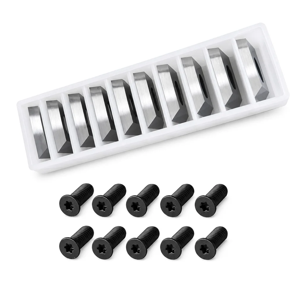 For LOFETOOL Solid Carbide Insert Cutter For Woodworking Planer Thicknesser Wood Milling Blades 14.3x14.3x2mm Accessories