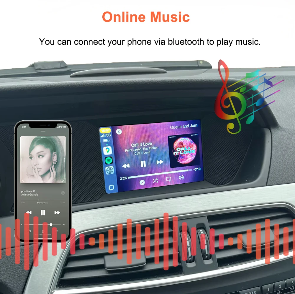 Bonroad Wireless Carplay Android Auto Decoder Box For Mercedes Benz A B C E Class CLA GLA GLK SLK CLS ML GL NTG4.5 System Module – Detail 11