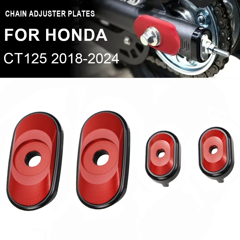 

4pcs Motorcycle CNC Rear Chain Adjuster For HONDA MONKEY 125 CT125 Trail 125 Hunter Cub SUPER CUB C125 2018-2024