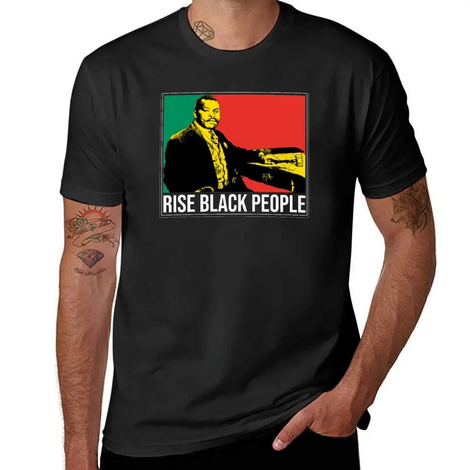 Rise Black People - Marcus Garvey T-Shirt croswit shirt man Louboutins sublime Short sleeve tee luxury clothes men