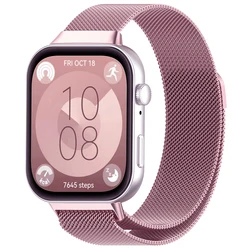 Correa de bucle milanés para Huawei Watch FIT 3, correa magnética inteligente de acero inoxidable para Huawei fit3 2024, accesorios más nuevos