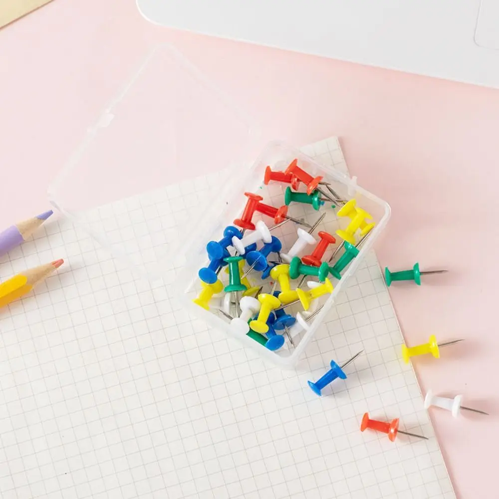 

35/100PCS Wall Cards Photos Pushpin Thumbtack Cork Board Buttons Pins Board Tacks Push Pins Plastic Thumb Tacks Pins DIY Tool