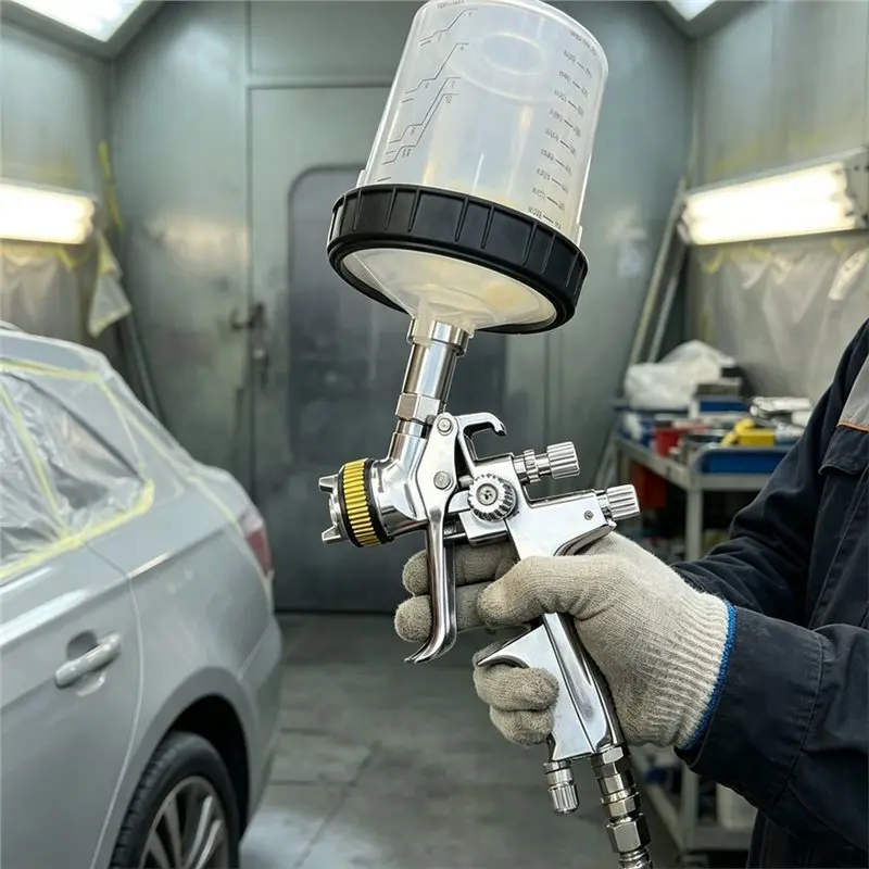 A84X-Spray Connector Adapter In Aluminum Alloy For Iwata For Disposable Measuring Cups Paint Sprayer Systems