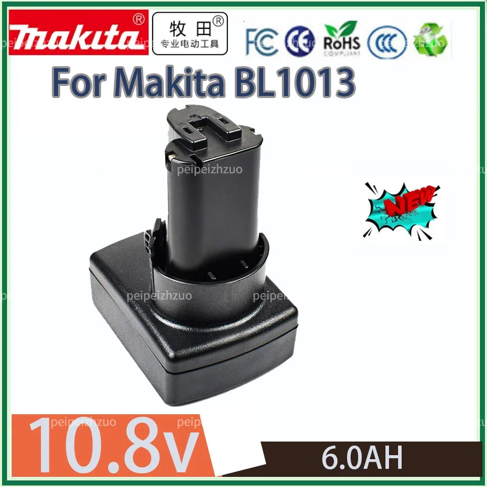 Turpow 10.8V BL1013 Battery 6000mAh  Makita BL1013 BL1014 BL1015 Li-ion Replace Power Tools Battery TD090D DF030D MUS052D