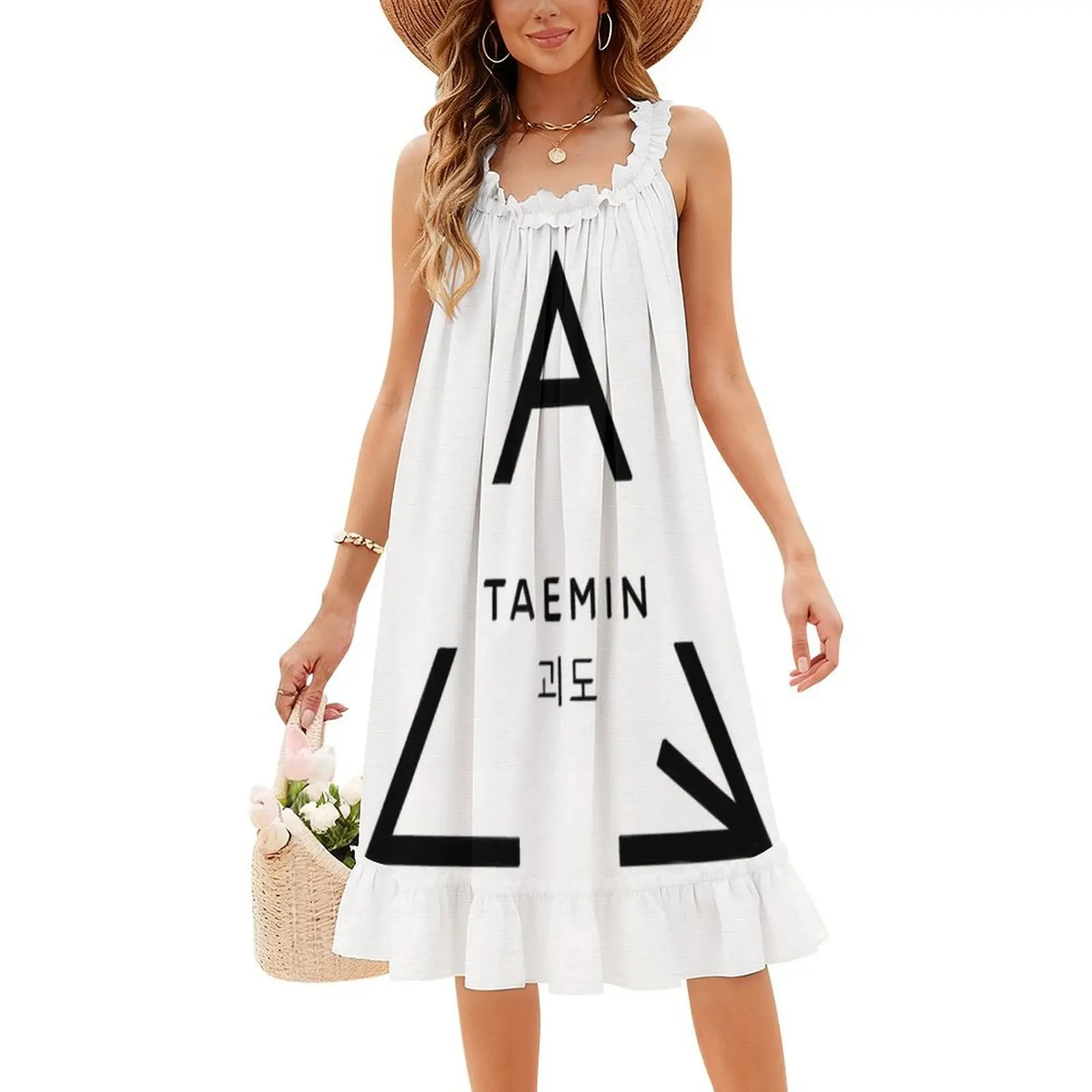 فستان Taemin-Ace Bohemian بدون أكمام متعدد الطباعات لحفلات عطلة الشاطئ فستان شالات العالم Taemin فساتين نسائية #4