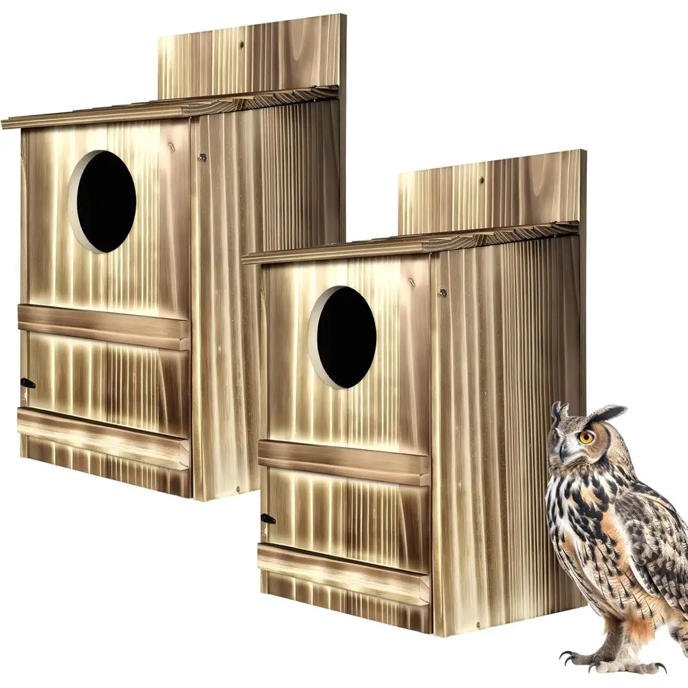 

Large Wooden Owl Nest Boxes for Outdoor Use - Suitable for Various Owl Species, Assembly Required