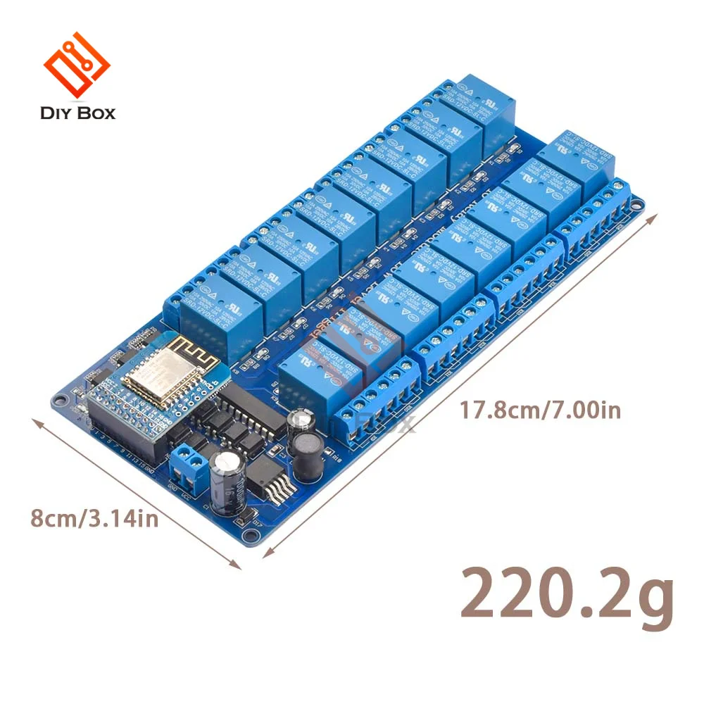 DC 5V 12V 16 Channel Wifi Relay Module Onboard ESP8266 WIFI Module