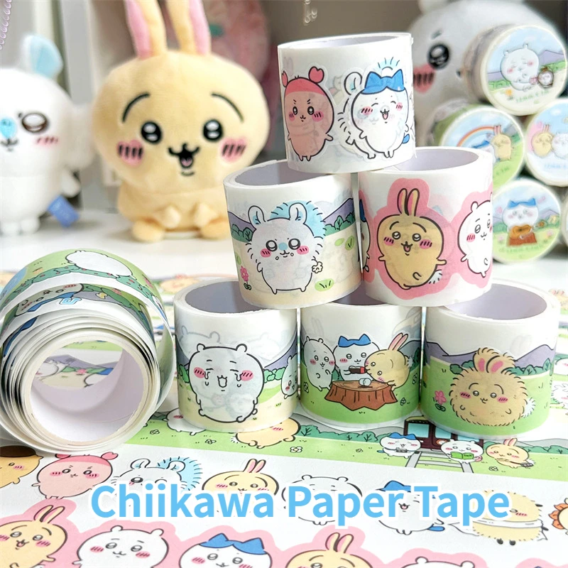 

7 Style Kawaii Chiikawa Paper Tape Width 3.2cm Handmade Plastic Decoration Collage Material Tape Roll Stickers Usagi Hachiwares