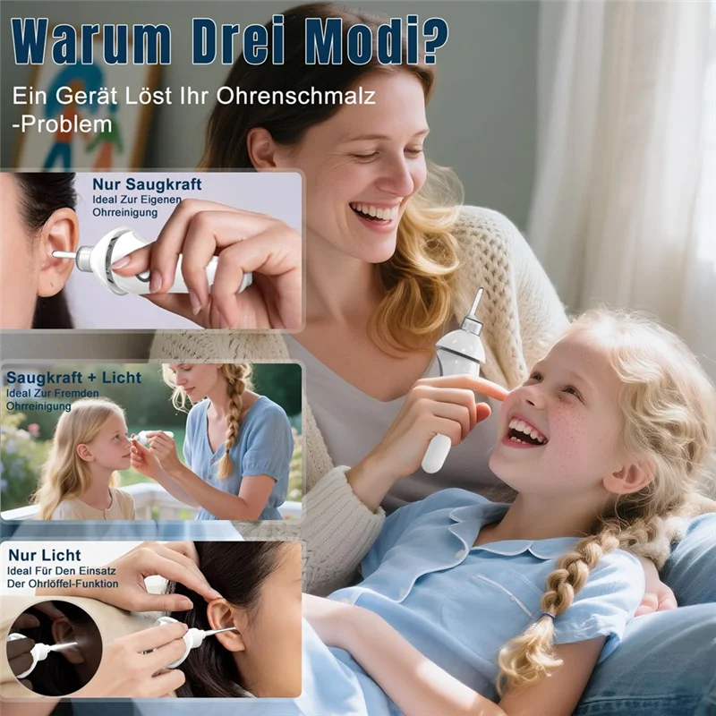 

B64B-Earwax Removal Tool With Vacuum Suction For Children And Adults Safe Ear Care Device