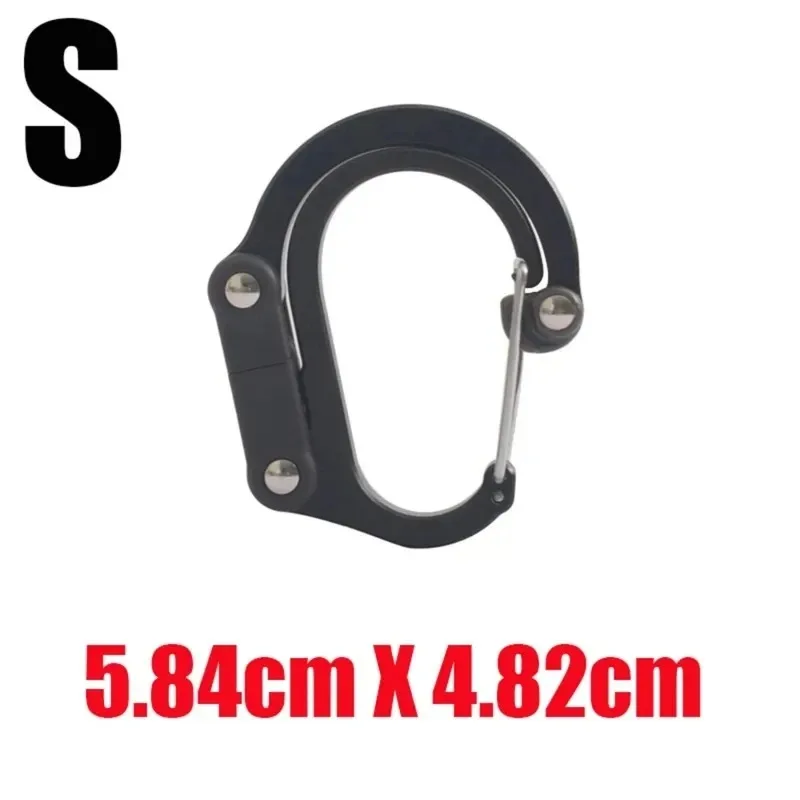 Hybrid Gear Clip Rotating Carabiner Hook, Non-Locking Strong Clip for Camping Fishing Hiking Travel Backpack Accessories