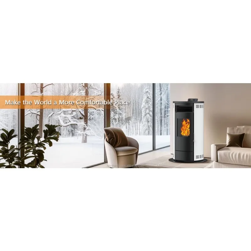 NB-PA-01 8KW Insert Cold Rolled Steel Classic Biomass Wood Pellet Stove Factory Direct Indoor Fireplace With Remote Control