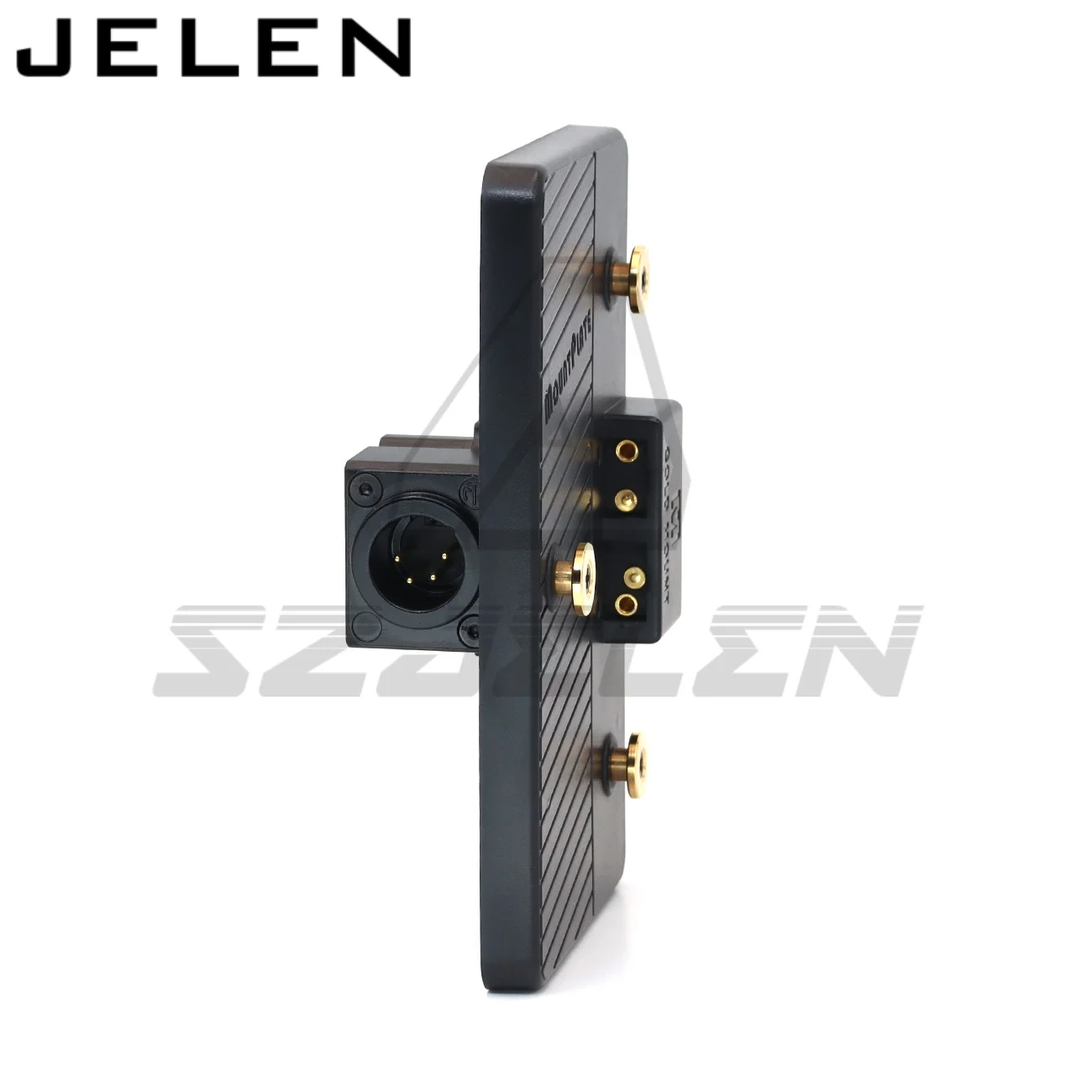 4 pin XLR to Anton Bauer gold-mount plate for Steadicam power XLR 4-pin input