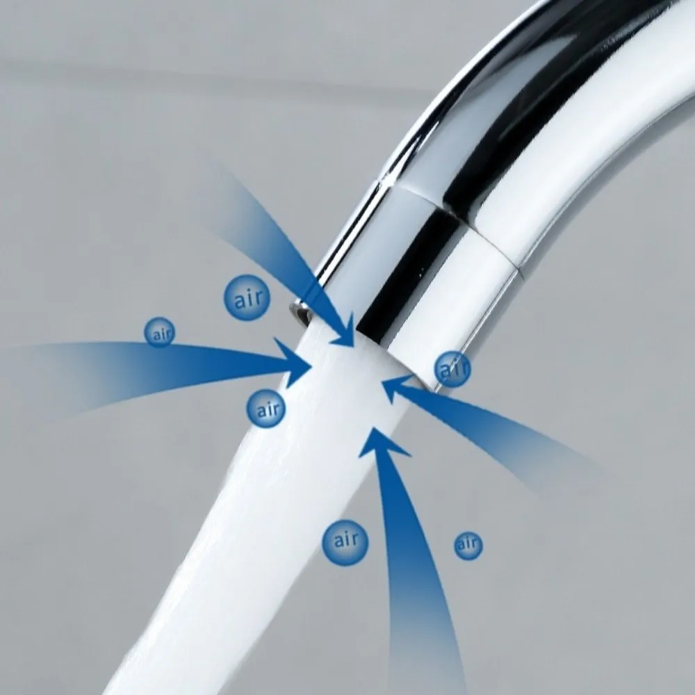 

Поворотный кухонный смеситель, универсальный, для установки на столешницу, из нержавеющей стали, с регулируемым режимом подачи холодной и горячей воды