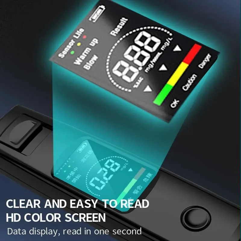 DCTester-Éthylomètre électronique numérique portable professionnel, capteur de police, mesure de haute précision