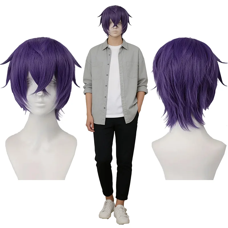 

Anime Cosplay Short Wig 10 inches Universal Spiky Synthetic Wig Heat Friendly for Halloween Role Play Costume Party Multi Color