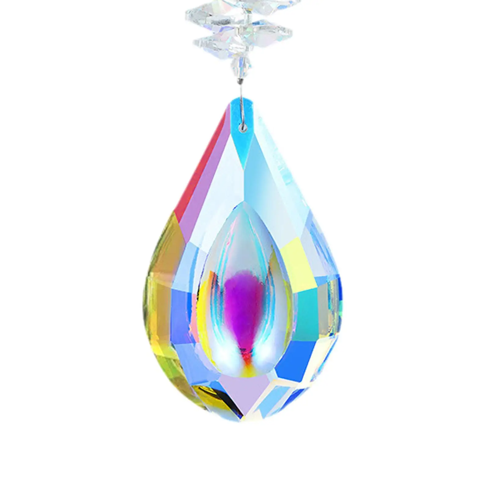 بريزم قلادة زجاجية معلقة ديكور مكتب المنزل غرفة نوم داخلي هدية سحر حلية #5