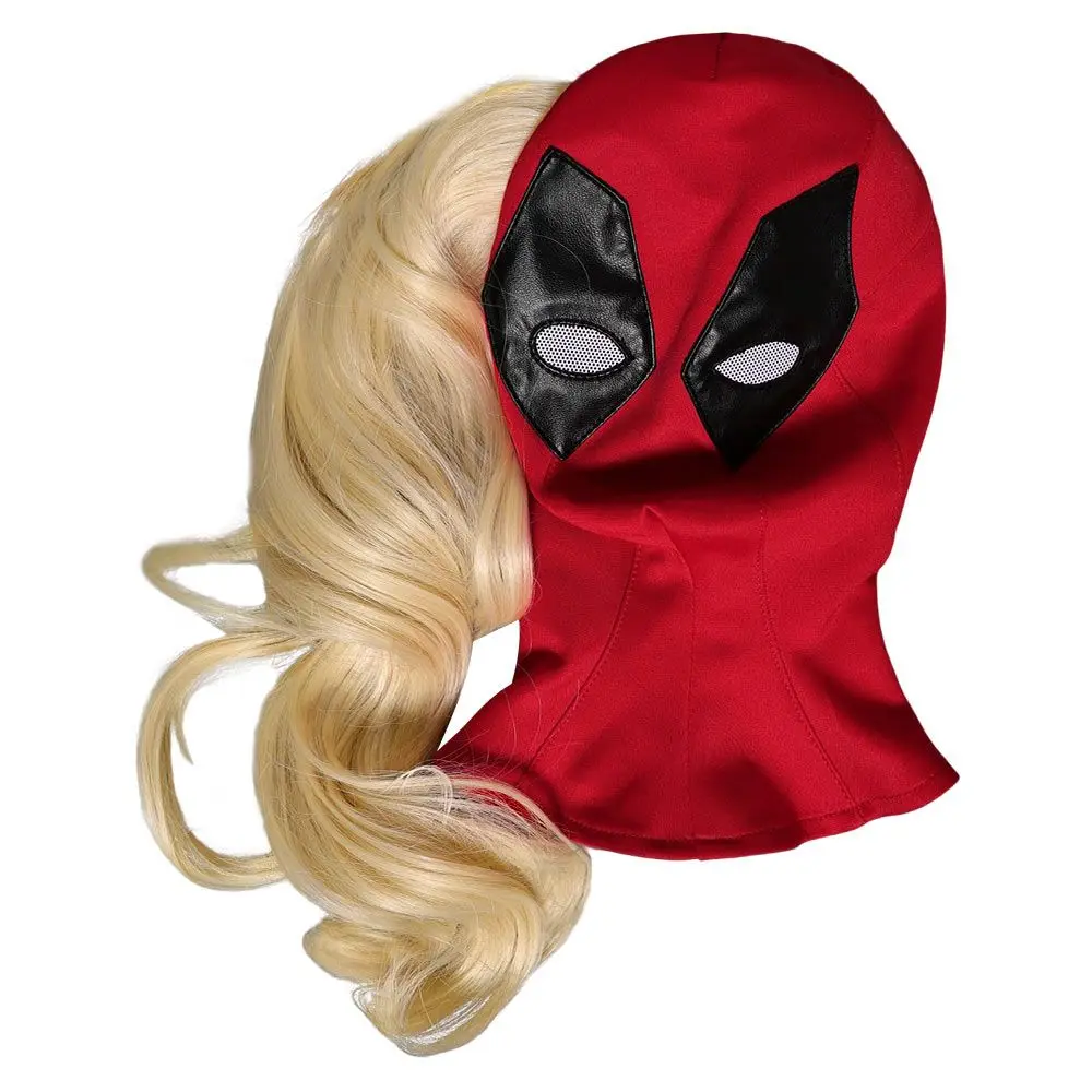 Parrucca Cosplay Ladypool Fantasia Travestimento Dead Cosplay Pool Parrucche lunghe da donna Maschera da supereroe Accessori per costumi di carnevale di Halloween