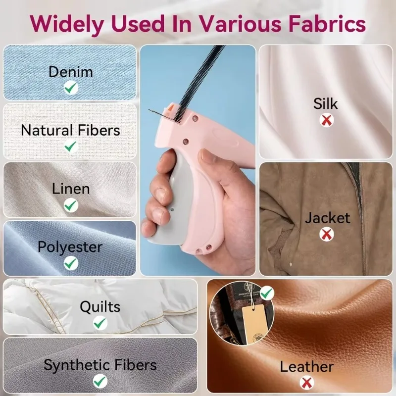Clothing Fixer Micro Stitch Gun Price Tag Tagging Gun Quick Clothes Repair Garment Sewing Quilt Tacking Device Sewing Machine view 5