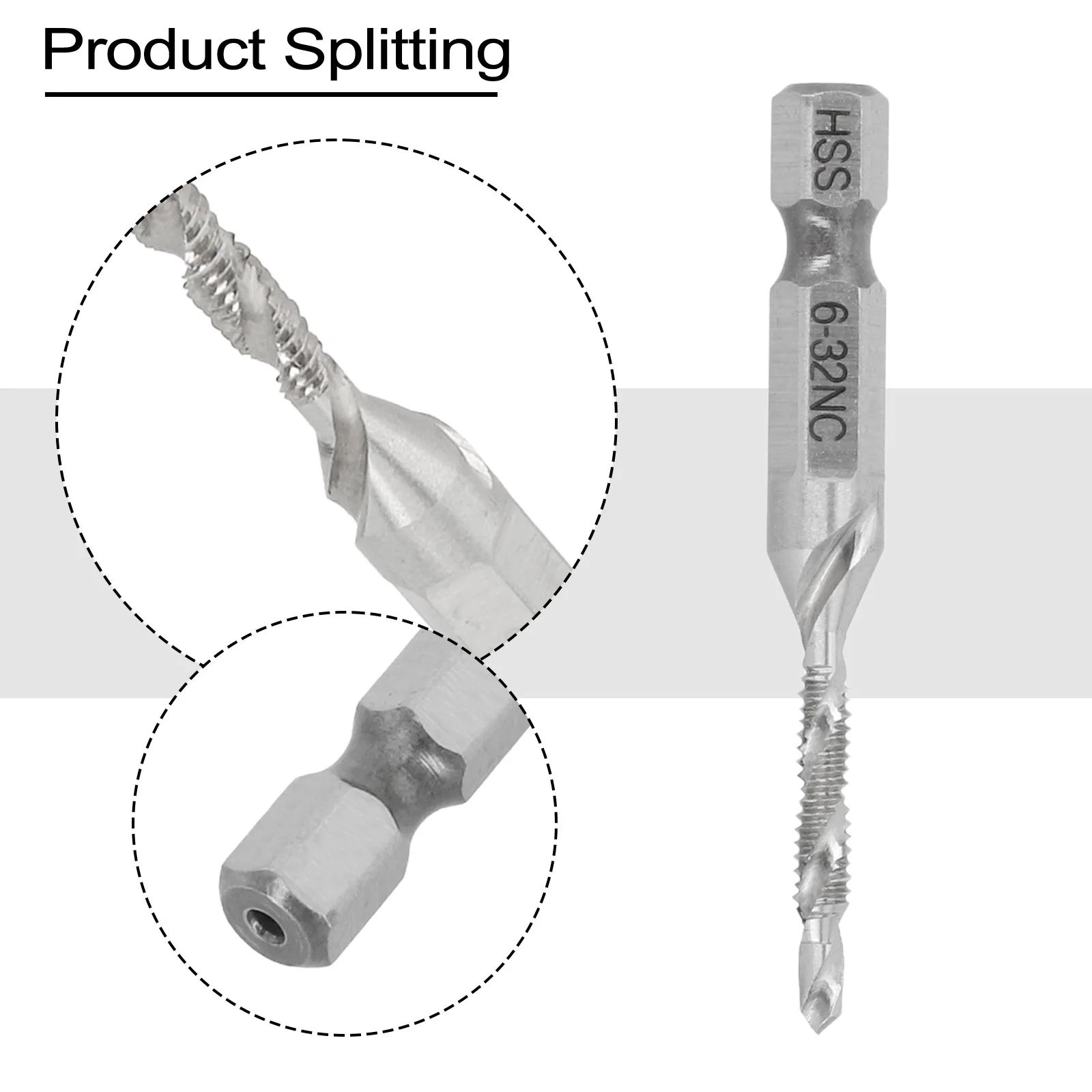 Step Processing Hex Shank Drill Bit Compound Deburring High Quality Quick And Easy Silver Drill Edged Principle