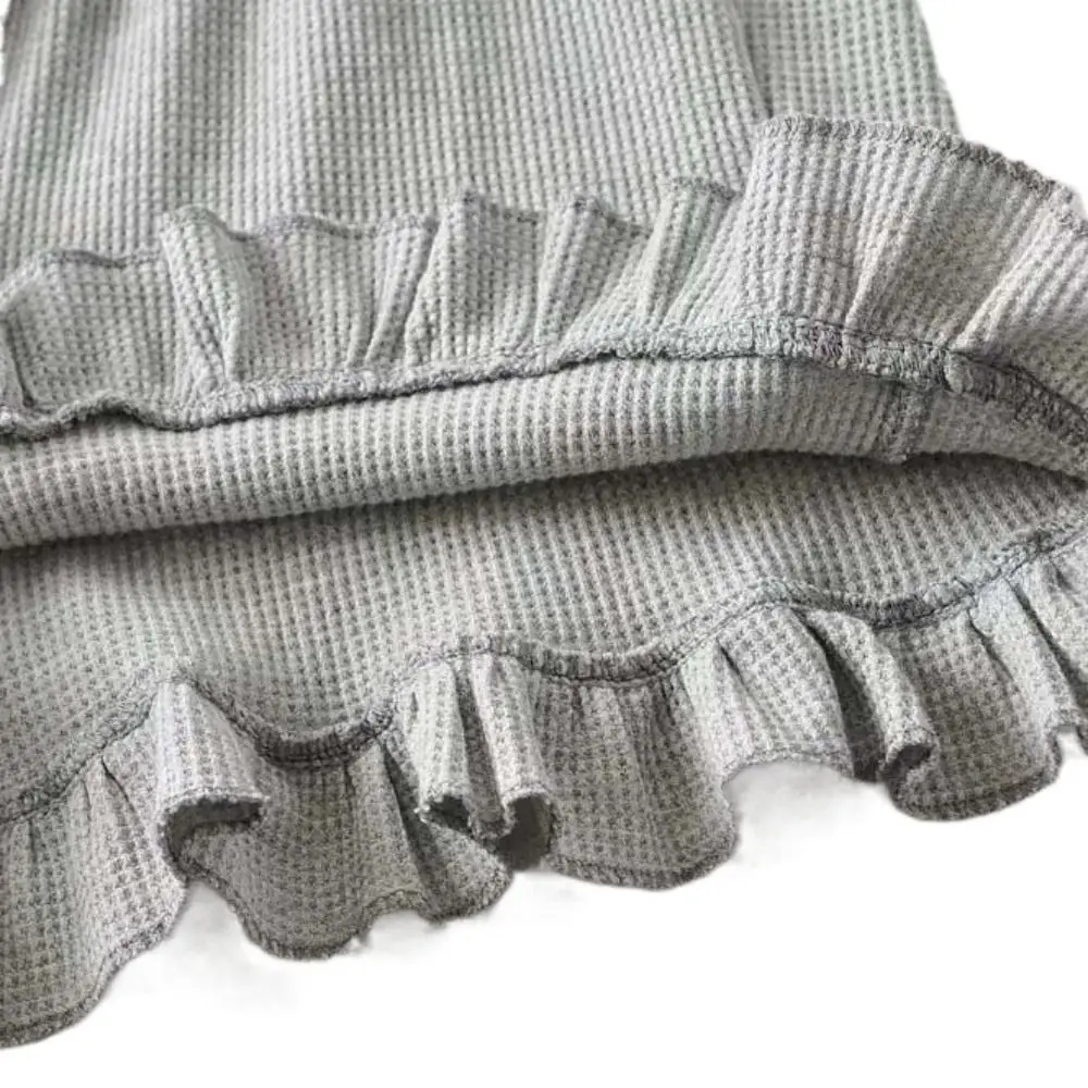 

Simple Lace Up Drawstring Shorts Women Ins Style High Waist Sweet Ruffled Shorts Loose Large Size Wide Leg Short Pants Ladies