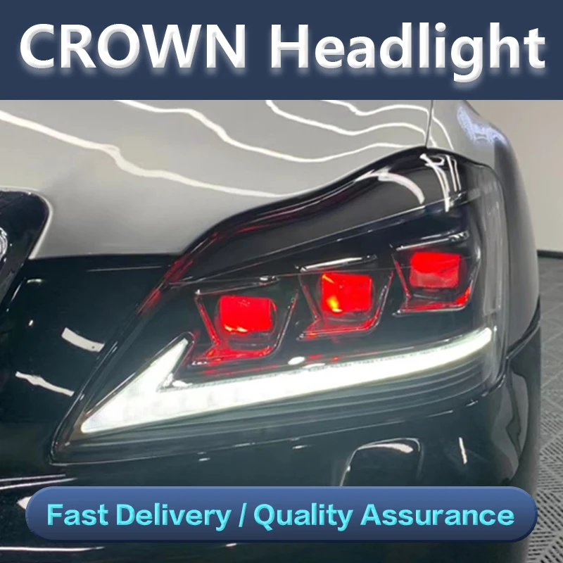 

Car Styling Head Lamp For Toyota Crown All LED Headlight 2003 2004 2005 2006 2007 2008 2009 With Dynamic Turning Signal