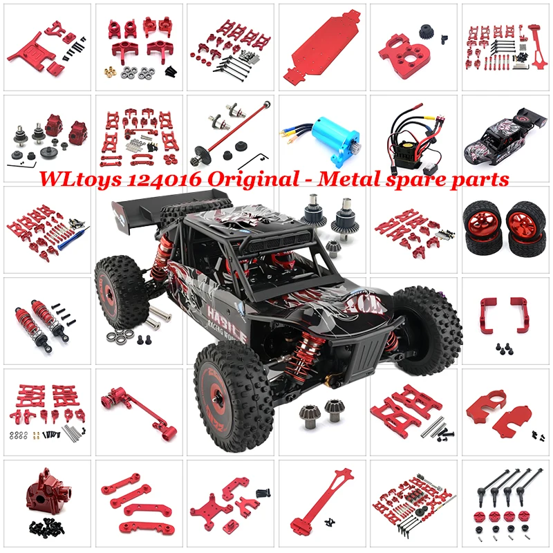 Wltoys 124016 124018 Model Remote Control Car Metal Upgrade Accessories Rear Bumper Brushless Motor  Car Accessories